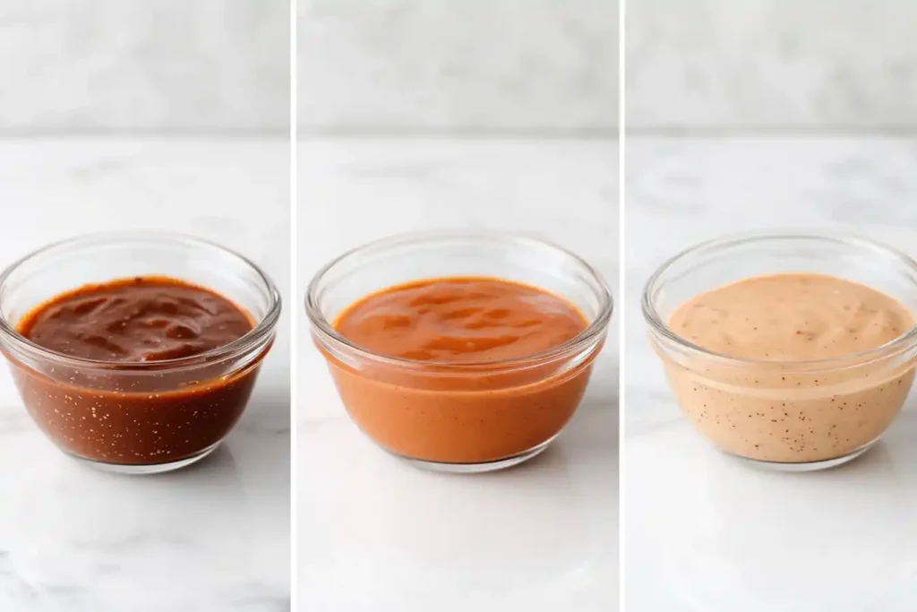 Comparison of Big Mac Sauce, Thousand Island, and Heinz Burger Sauce.