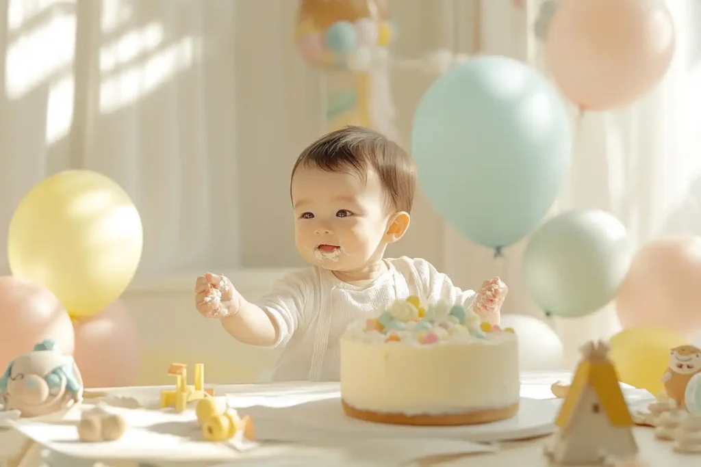 Baby’s Cake Smash with Pastel-Themed Decor