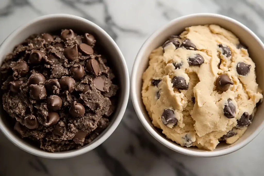 Comparison of cookie dough batches with and without an extra egg.